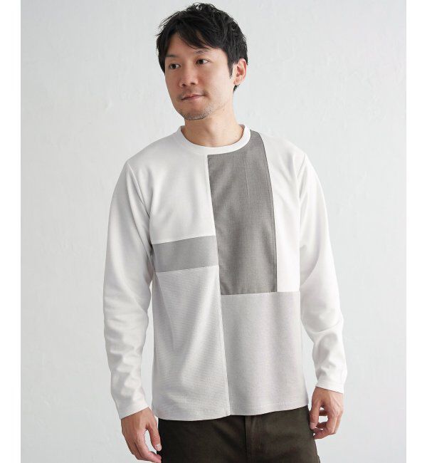 ikka「ブロックスポンチグラデロンＴ」|Tシャツ・カットソー|