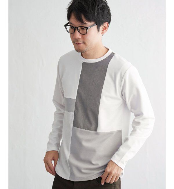 ikka「ブロックスポンチグラデロンＴ」|Tシャツ・カットソー|