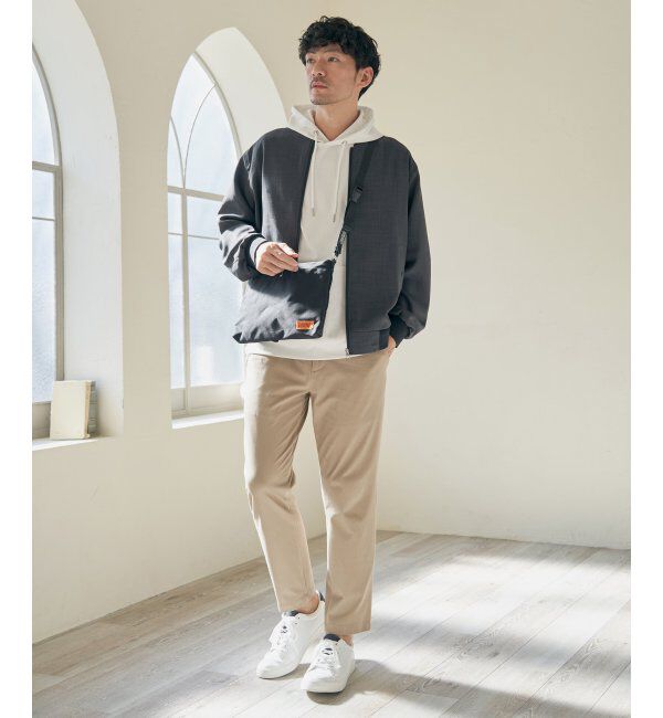 ikka「【雑誌MonoMax4月号掲載】イージーケアリネンライクブルゾン」|ブルゾン・スタジャン|