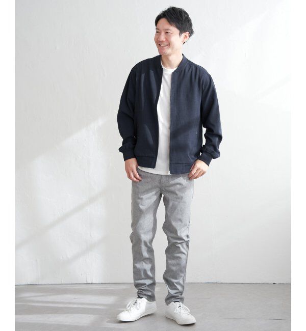 ikka「【雑誌MonoMax4月号掲載】イージーケアリネンライクブルゾン」|ブルゾン・スタジャン|