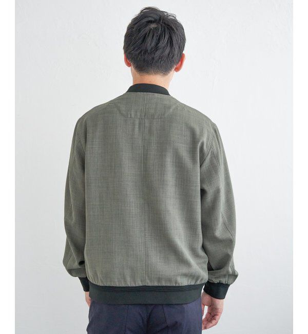 ikka「【雑誌MonoMax4月号掲載】イージーケアリネンライクブルゾン」|ブルゾン・スタジャン|