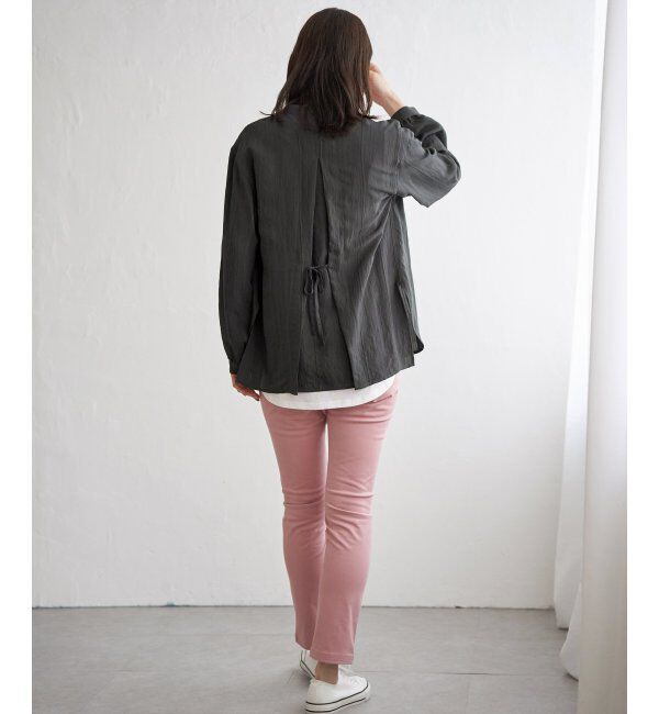 ikka「【雑誌InRed5月号掲載】シアーバックリボンブラウス」|シャツ・ブラウス|