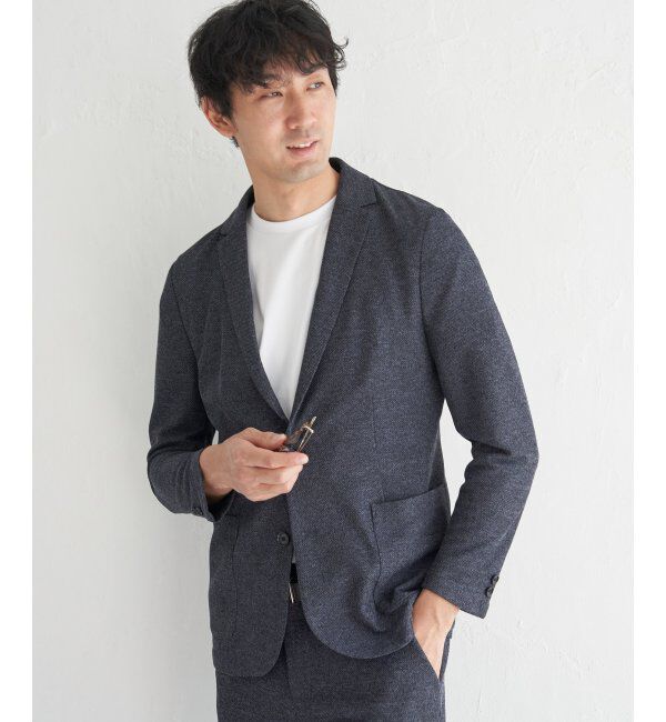 IKKA LOUNGE「【イージーケア】GOKU楽ワーク メランジライトジャケット」|テーラードジャケット|