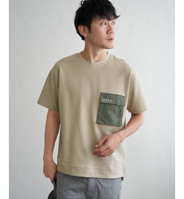 ikka「URBAN NATURE LIFE アーバンネイチャーライフ フラップポケットTシャツ」|Tシャツ・カットソー|