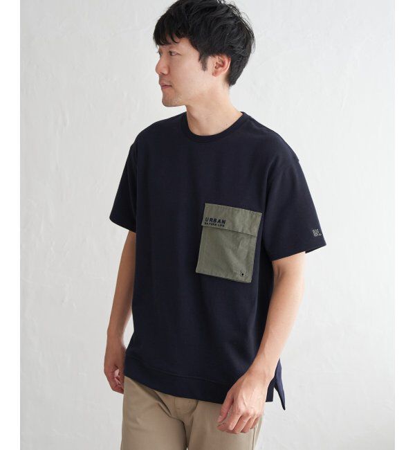 ikka「URBAN NATURE LIFE アーバンネイチャーライフ フラップポケットTシャツ」|Tシャツ・カットソー|