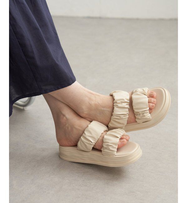 VENCE share style「ギャザーバンドサンダル」|その他|