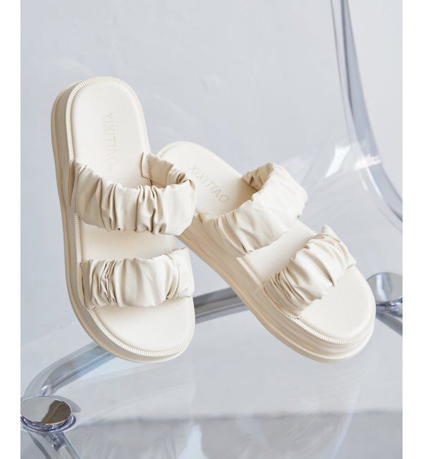 VENCE share style「ギャザーバンドサンダル」|その他|