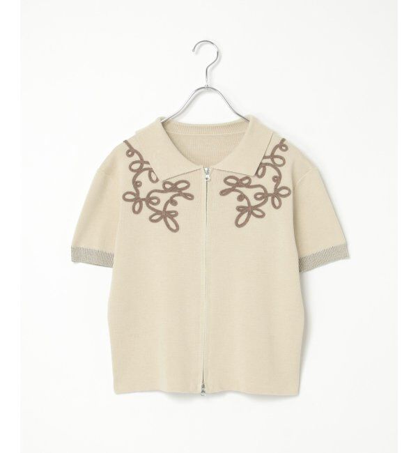 VENCE share style「コード刺繍ダブルジップブルゾン」|カーディガン|