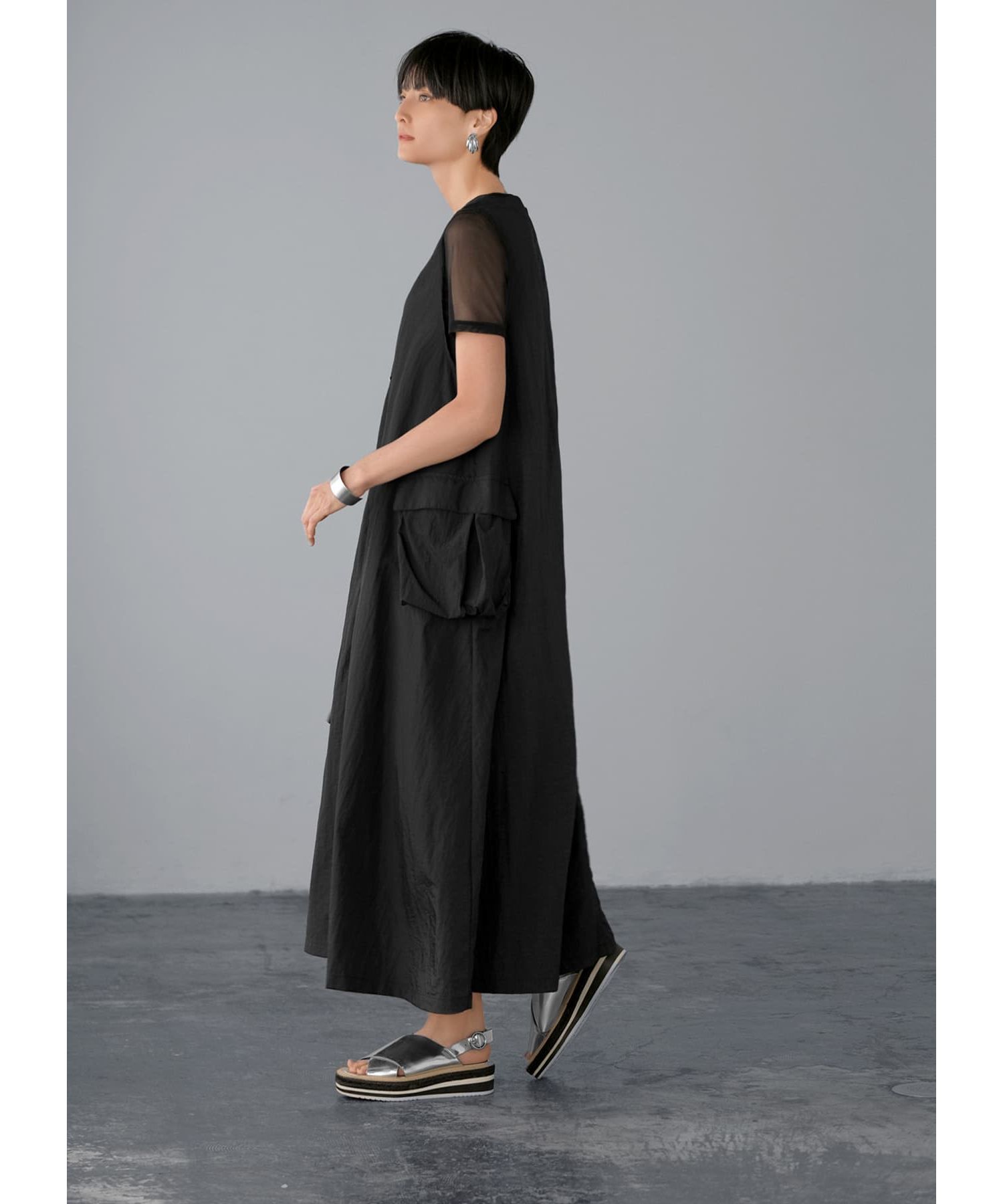 STYLE DELI「【LUXE】ライトナイロンジャンパースカート」|ジャンパースカート|