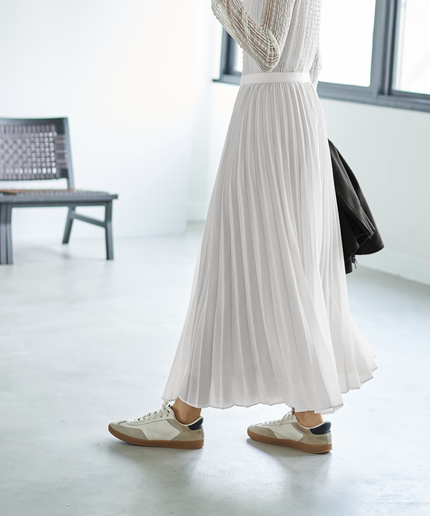STYLE DELI「【なめらか全周ゴムウエスト】ジョーゼットプリーツスカート」|スカート|