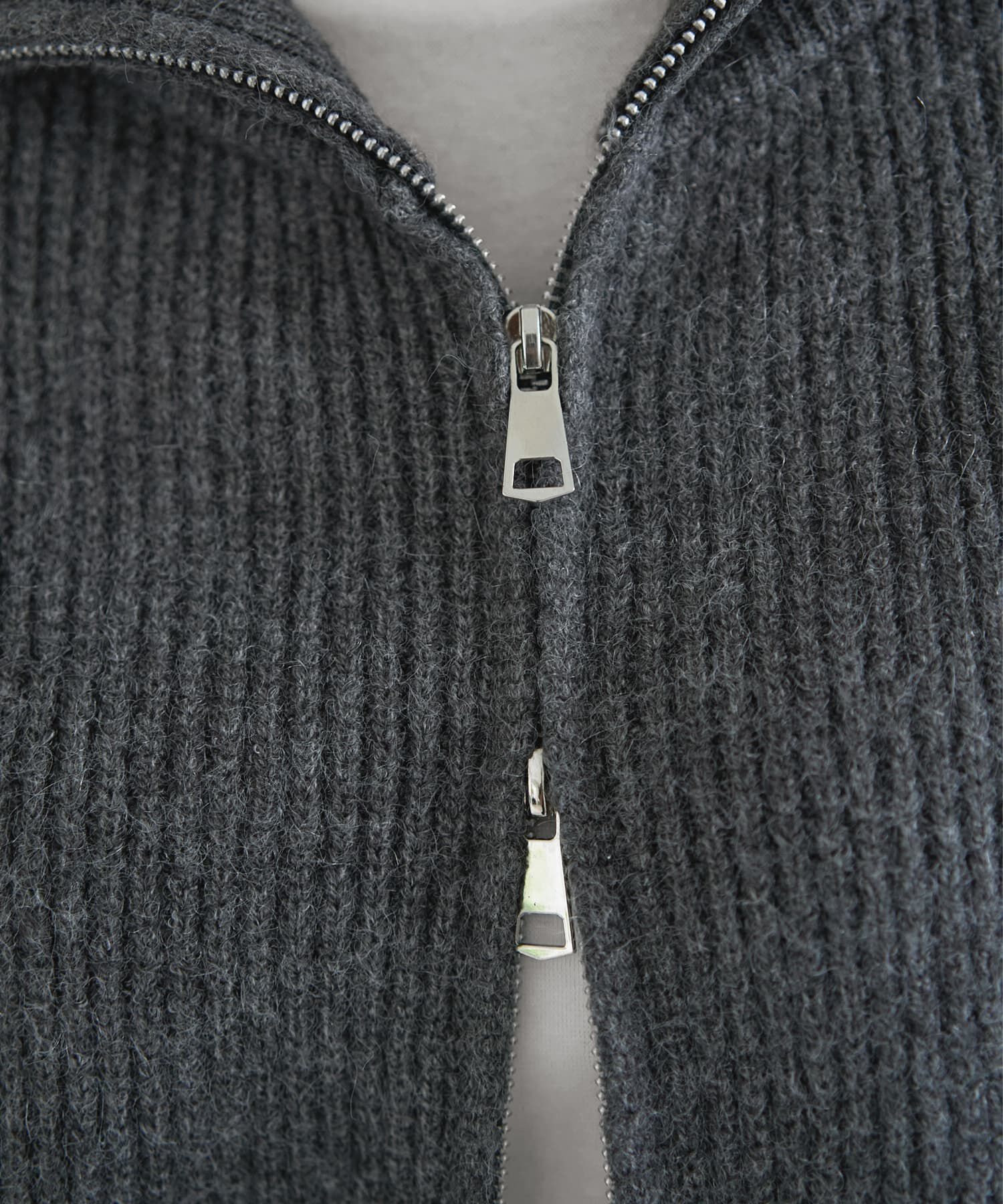 STYLE DELI「Wファスナースタンドネックニットベスト」|ニット・セーター|