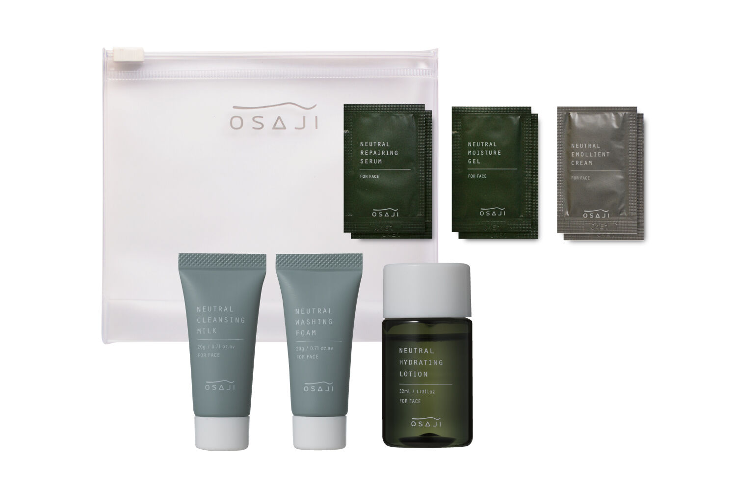OSAJI「ニュートラル　スキンケア　トライアルセット」|洗顔料|ー