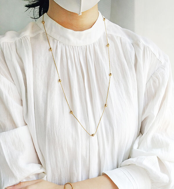  「assembleⅡ ボール マルチウェイ Y字ロングネックレス」|ネックレス|