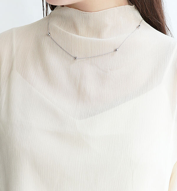  「assembleⅡ ボール マルチウェイ Y字ロングネックレス」|ネックレス|シルバー系