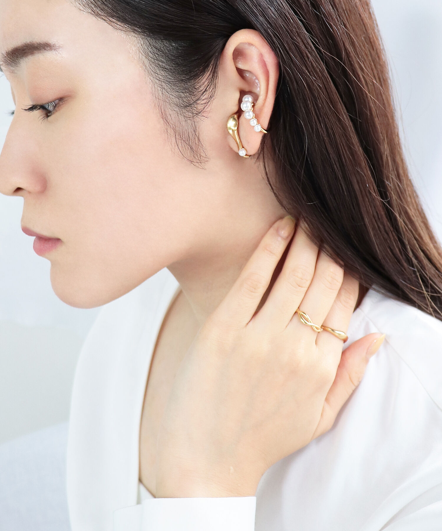  「silver925 パールグラデ イヤーカフ (ニッケルフリー)」|イヤーカフ|