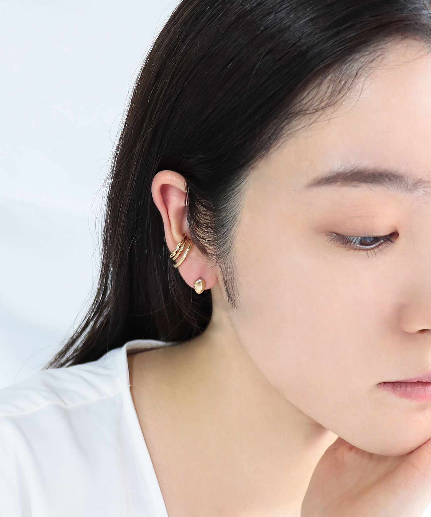  「silver925 2way グロウマット&times;ひねり イヤーカフ (ニッケルフリー)」|イヤーカフ|