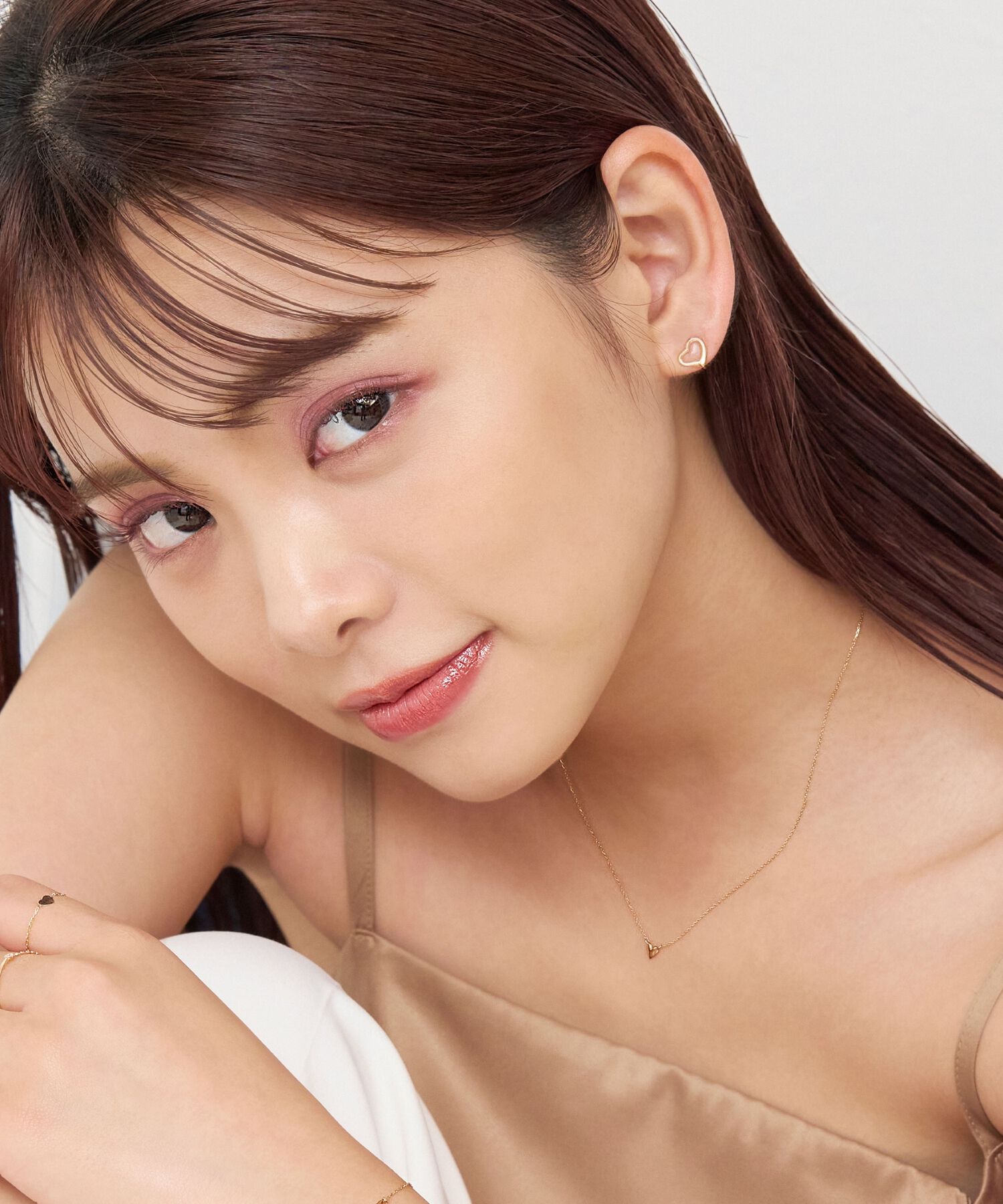 Phoebe「【K10】オープンハートイヤリング/BOX付き」|イヤリング|