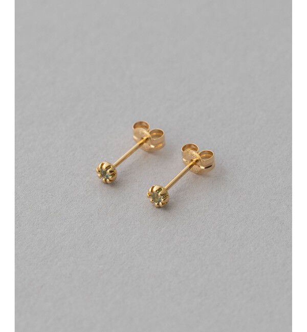 ete「K18YG フルール ピアス（誕生石 1・2・3・6・8・10・11・12月）」|ピアス|