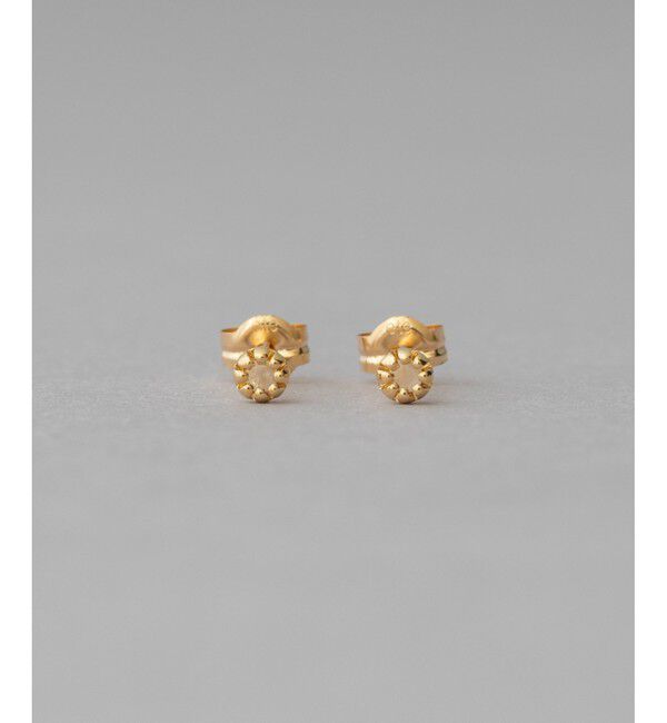 ete「K18YG フルール ピアス（誕生石 1・2・3・6・8・10・11・12月）」|ピアス|D