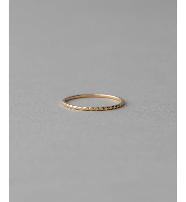 ete「[クレール]K18YG スタッズカット リング」|リング|イエローゴールド