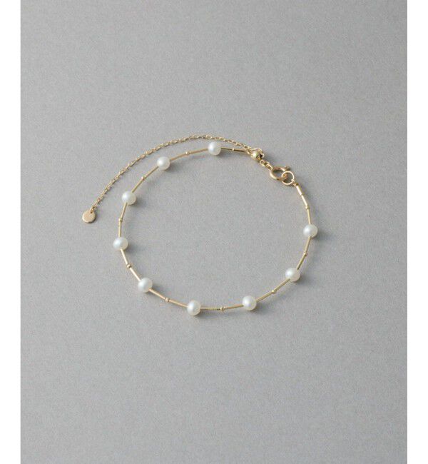 ete「[フロート] K10YG パール ワイヤー ブレスレット」|ブレスレット・バングル|