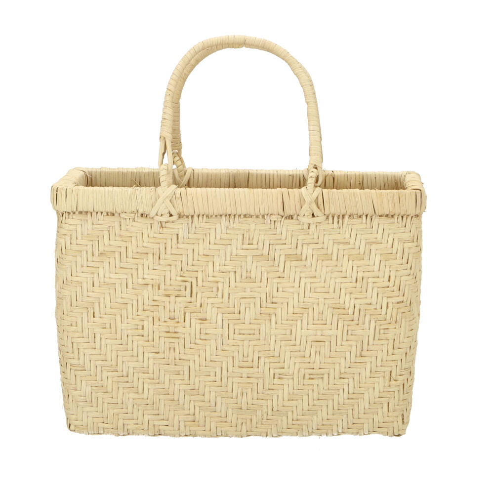 BACKYARD FAMILY「かごバッグ 通販 ラタン バスケット ハンドル カゴバッグ お弁当 ピクニック 夏 春夏 おしゃれ」|かごバッグ|ブラウン1