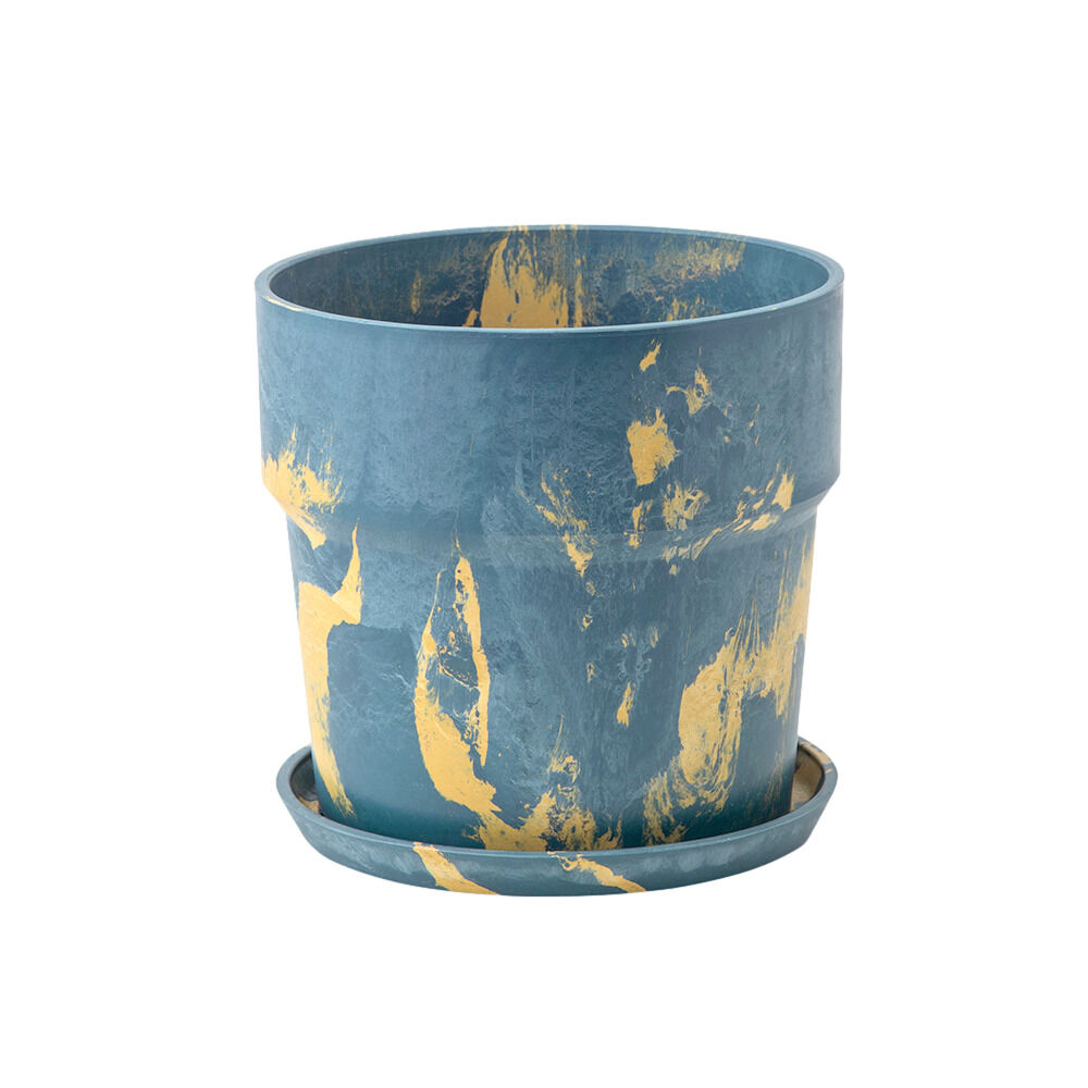 BACKYARD FAMILY「植木鉢 プラスチック おしゃれ 6号 通販 鉢カバー 6号鉢 プランター プランターカバー 植木」|その他|ブルー1