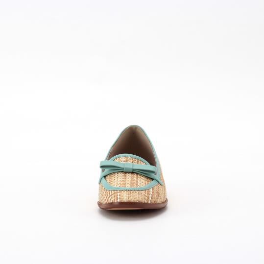 銀座かねまつ「LSFP2513CFUSTECAMLGN 【本革】プチリボンローファーパンプス」|パンプス|