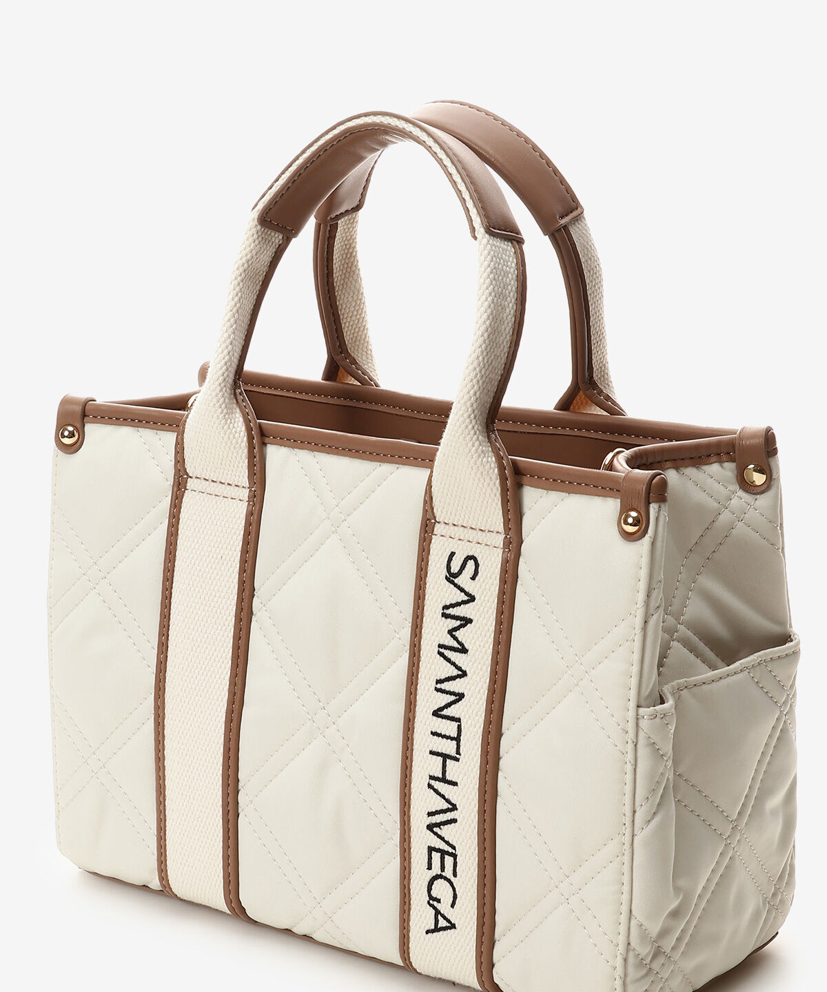 Samantha Vega「ロゴテープキルティングハンドバッグ（小）」|ハンドバッグ|