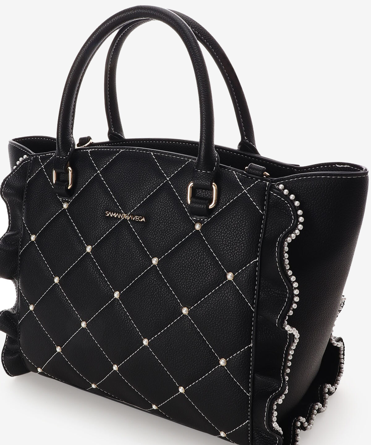 Samantha Vega「キルティングパールフラッター（小）」|ハンドバッグ|