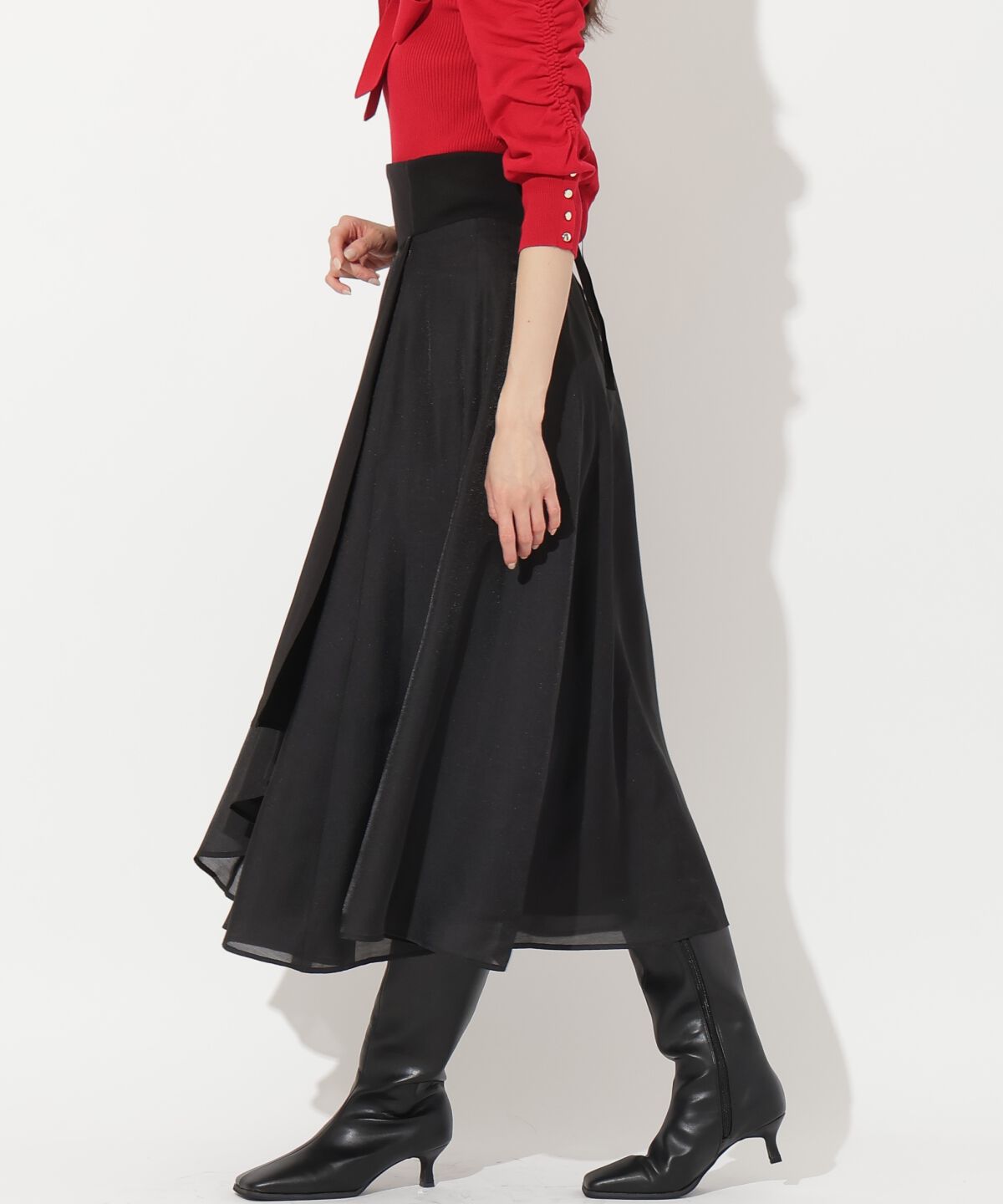 アンドクチュール「アシメシアーラッフルスカート」|フレア|