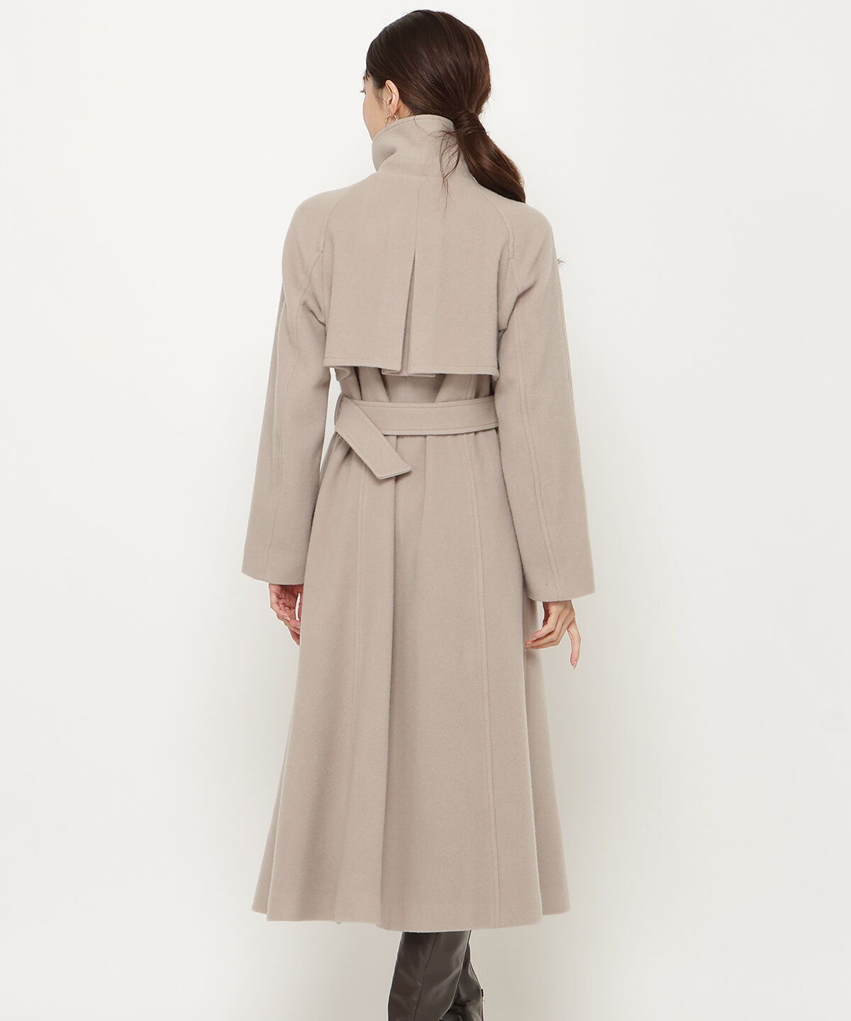 アンドクチュール「ウールモッサアシメボタンロングコート」|ダウン|