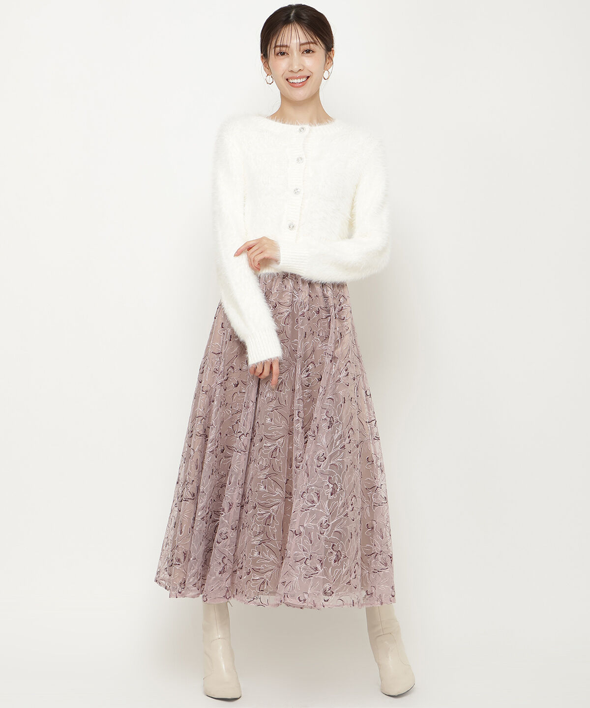 アンドクチュール「2wayシャギーニットカーディガン」|カーディガン|