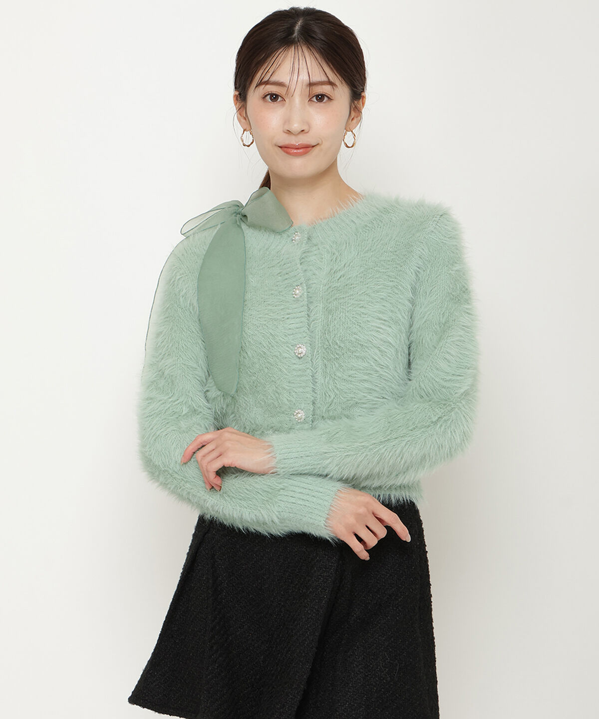 アンドクチュール「2wayシャギーニットカーディガン」|カーディガン|