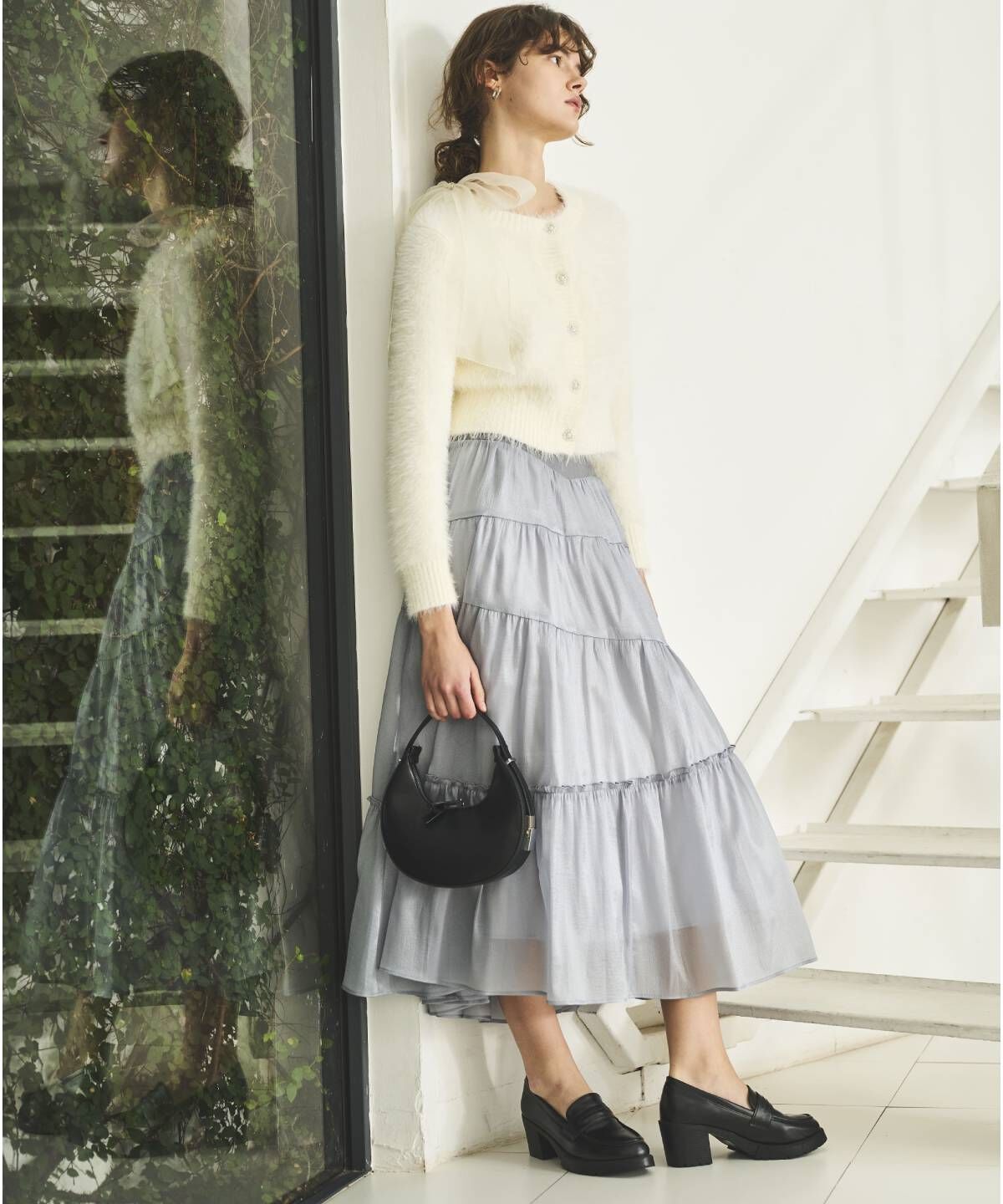 アンドクチュール「2wayシャギーニットカーディガン」|カーディガン|