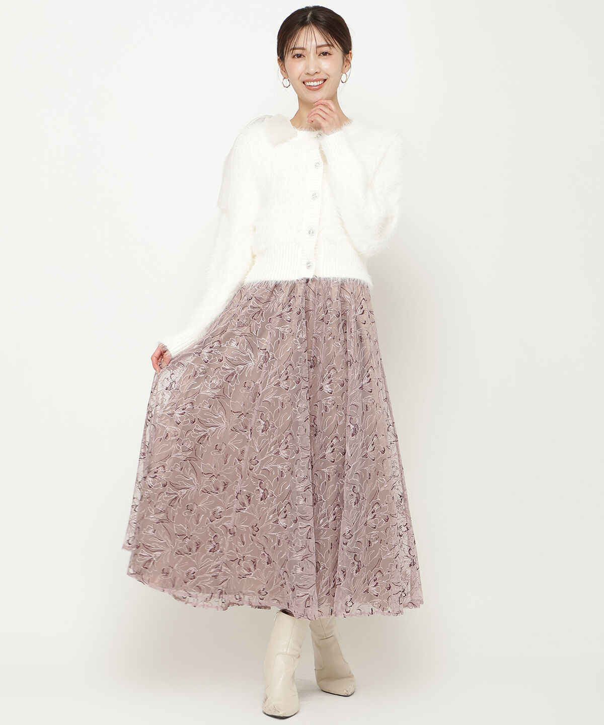 アンドクチュール「2wayシャギーニットカーディガン」|カーディガン|