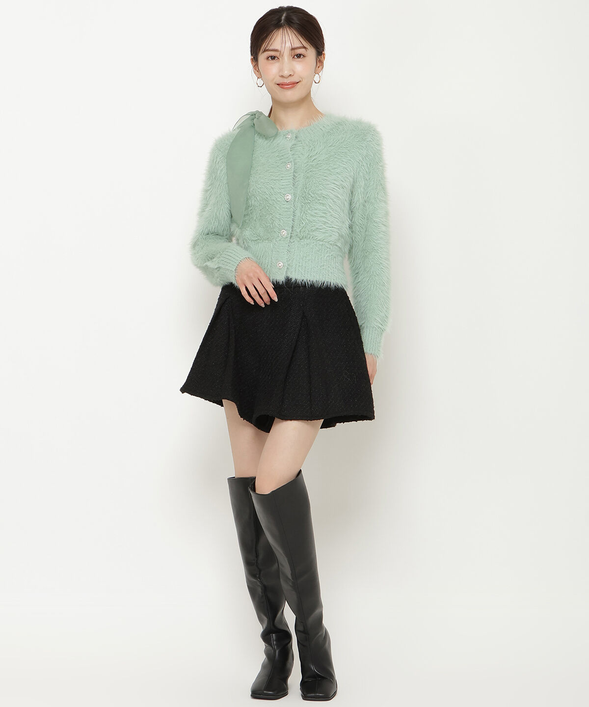 アンドクチュール「2wayシャギーニットカーディガン」|カーディガン|