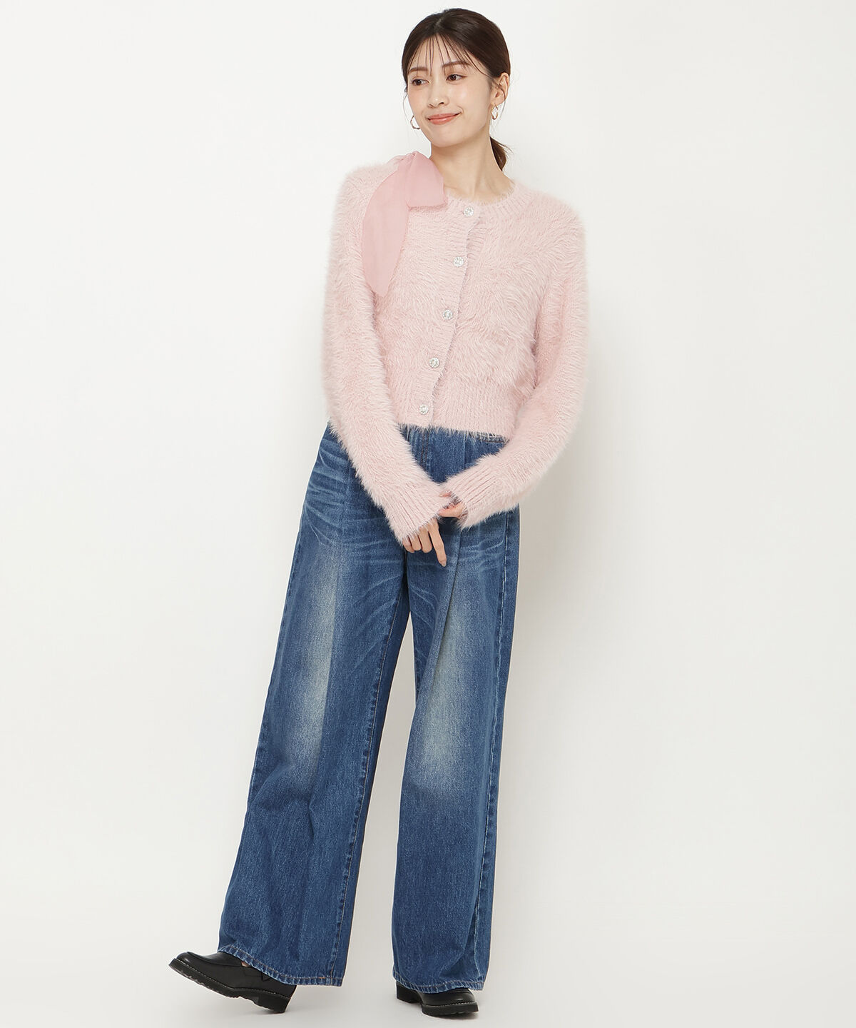 アンドクチュール「2wayシャギーニットカーディガン」|カーディガン|