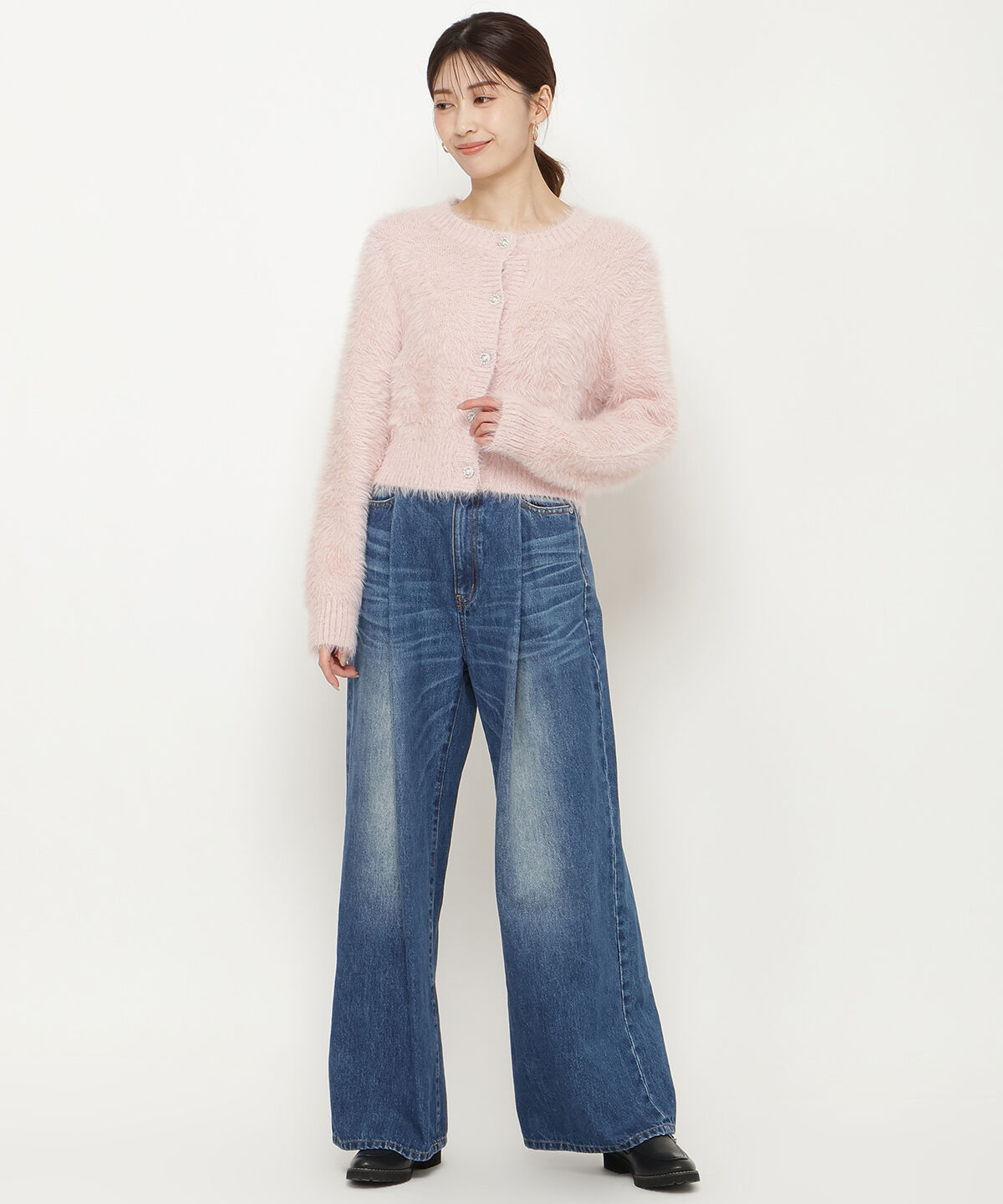 アンドクチュール「2wayシャギーニットカーディガン」|カーディガン|