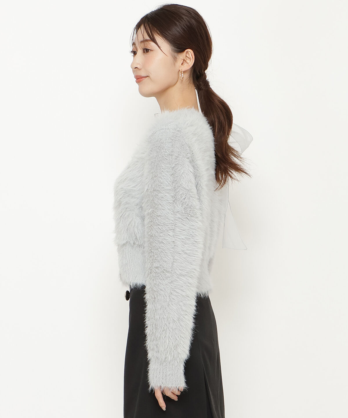 アンドクチュール「2wayシャギーニットカーディガン」|カーディガン|