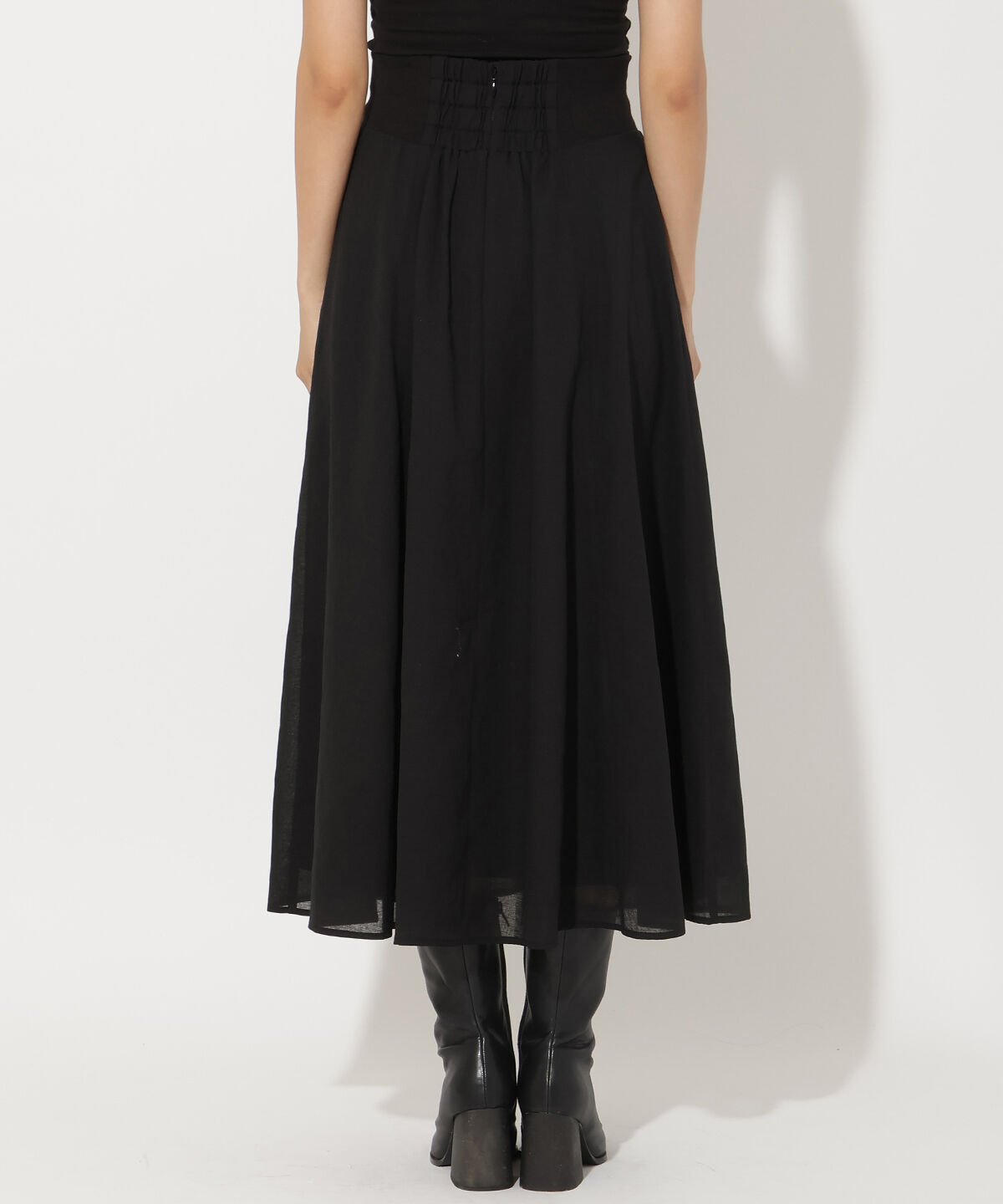 アンドクチュール「サイドリブシアーフレアスカート」|フレア|