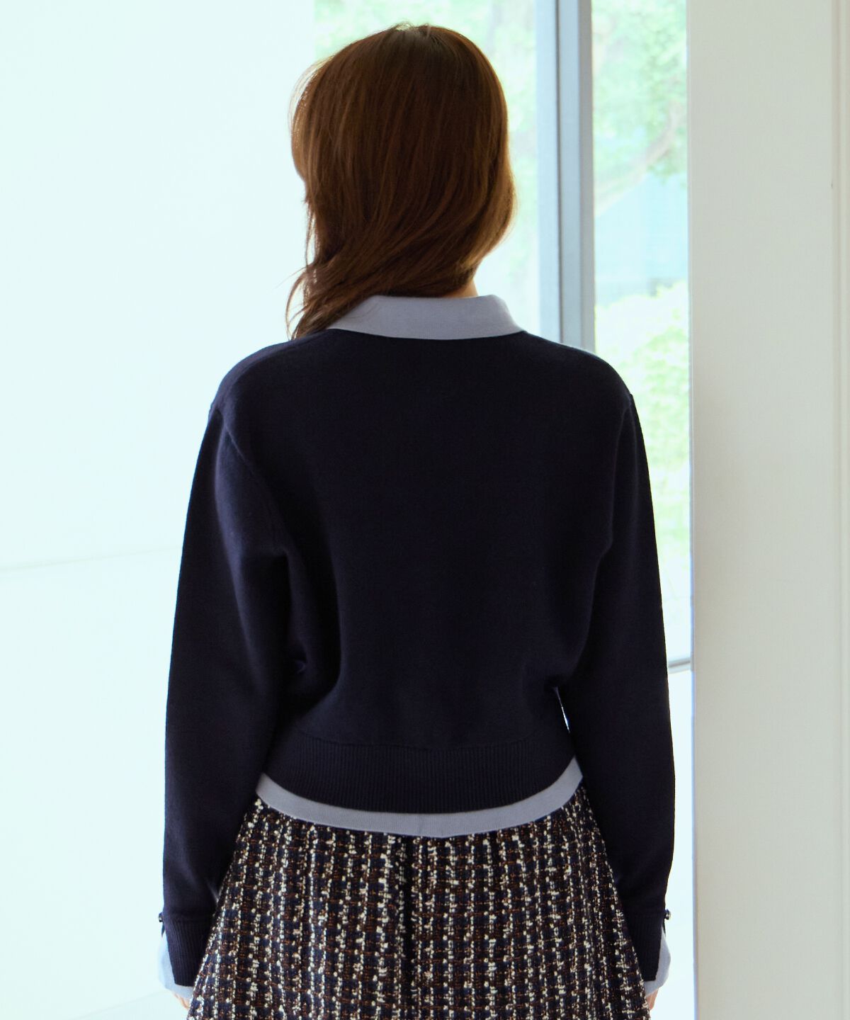 アンドクチュール「レイヤードライクニットカーデ」|カーディガン|