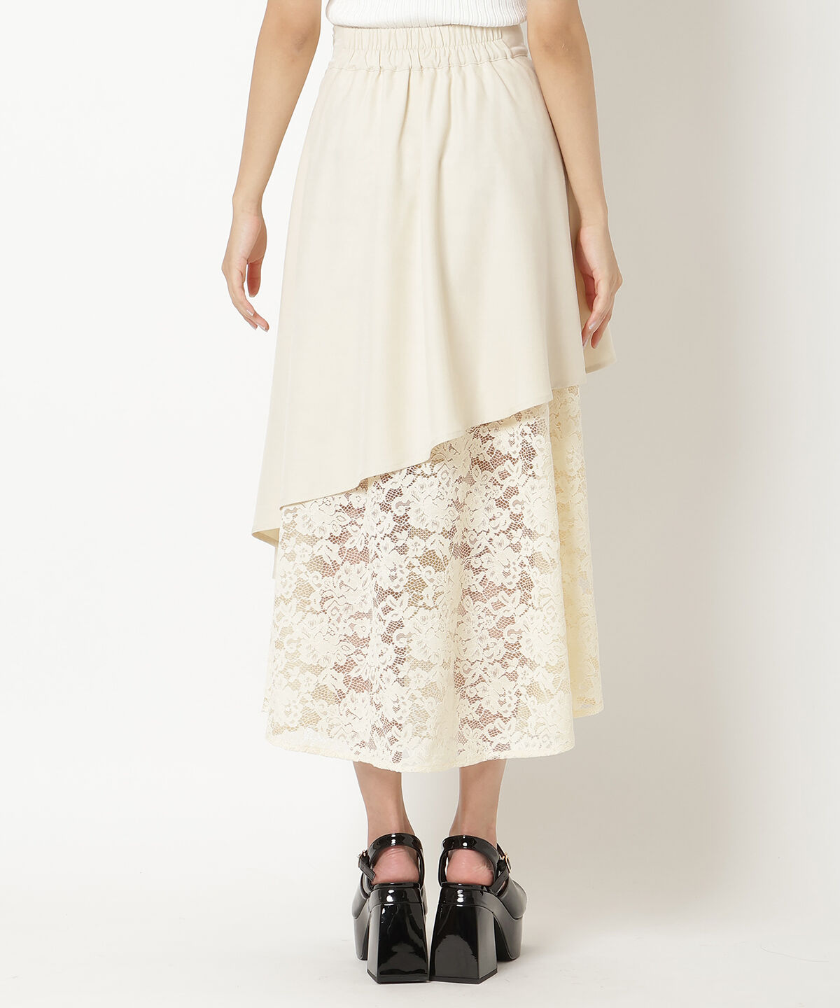 REDYAZEL「レースドッキングスカート」|フレア|