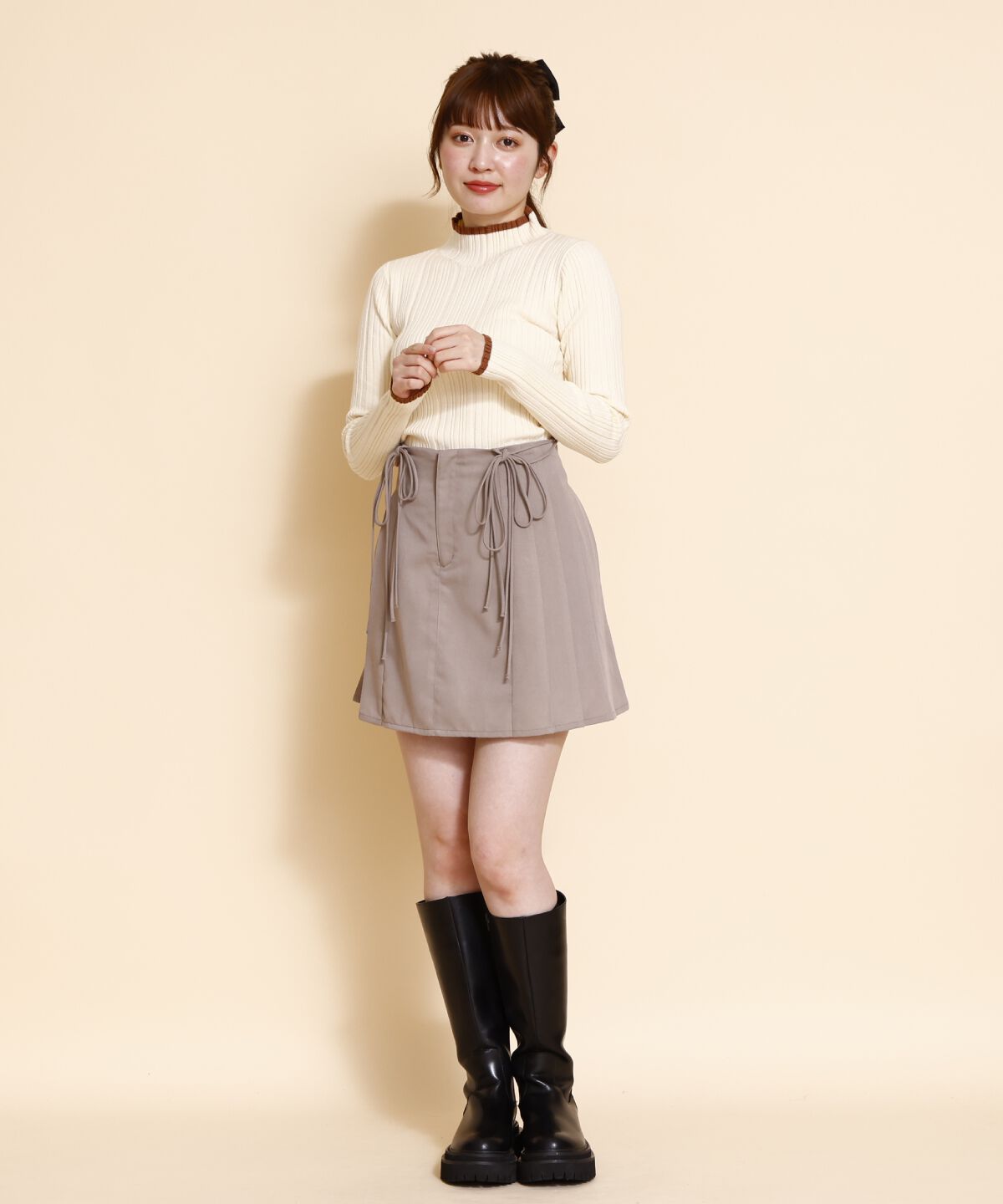 REDYAZEL「バイカラータートルニット」|ニット・セーター|