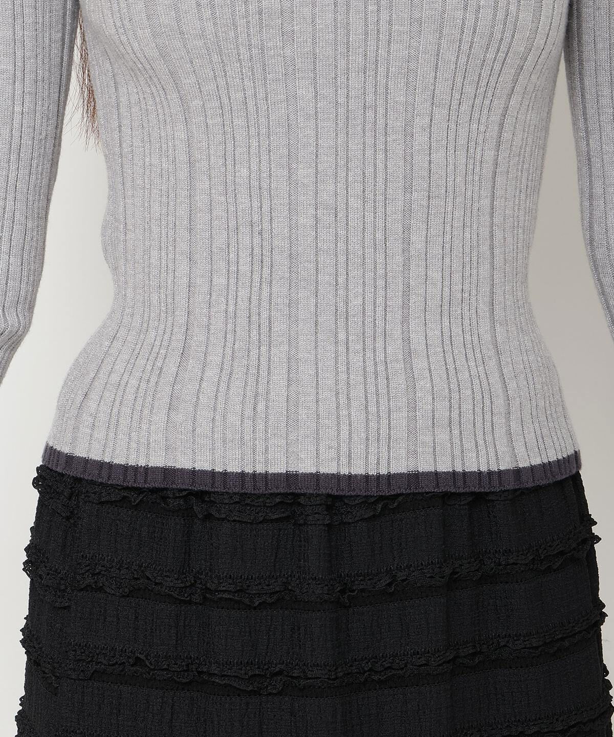 REDYAZEL「バイカラータートルニット」|ニット・セーター|