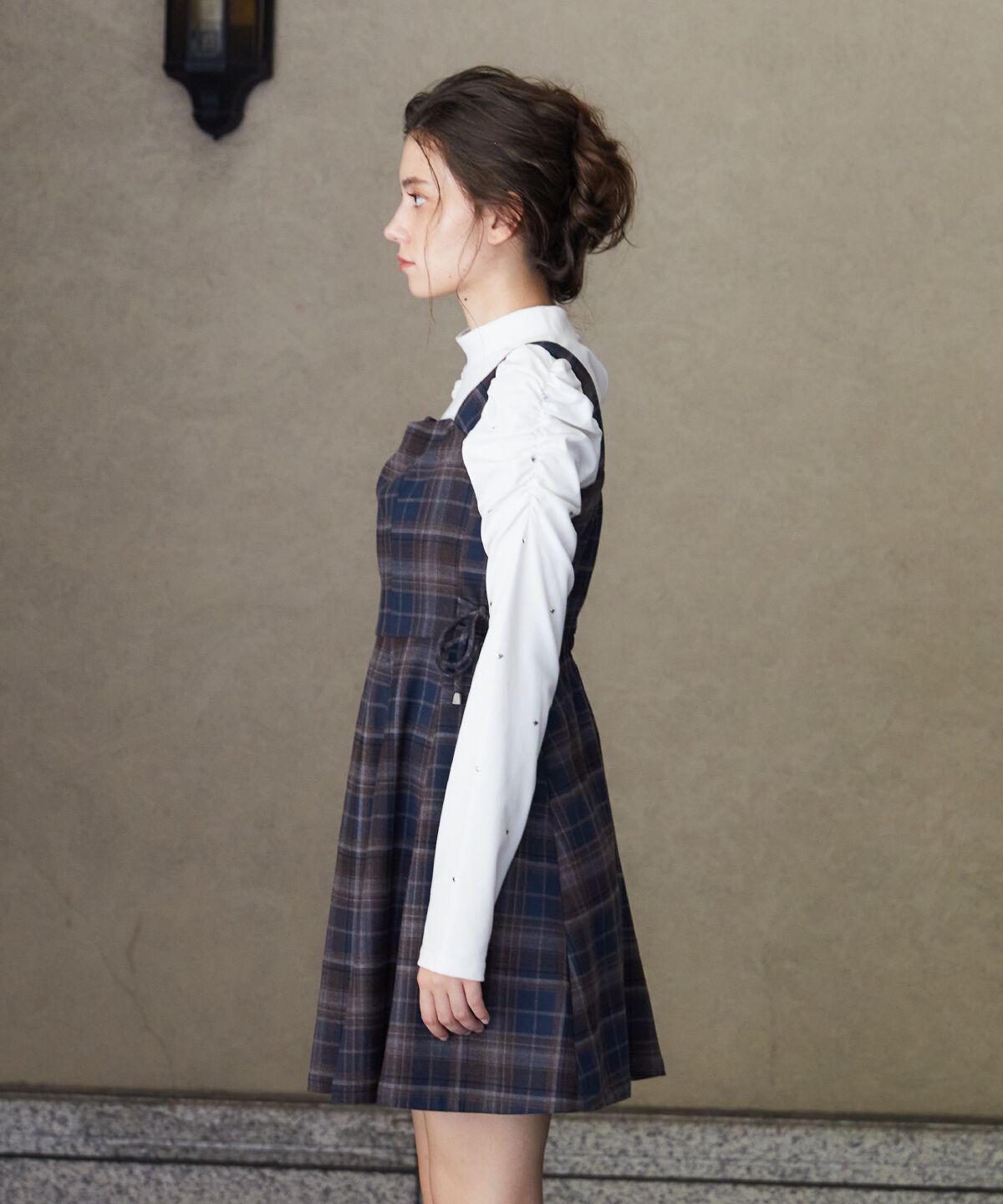 REDYAZEL「チェックサイドダブルリボンワンピース」|ワンピース|
