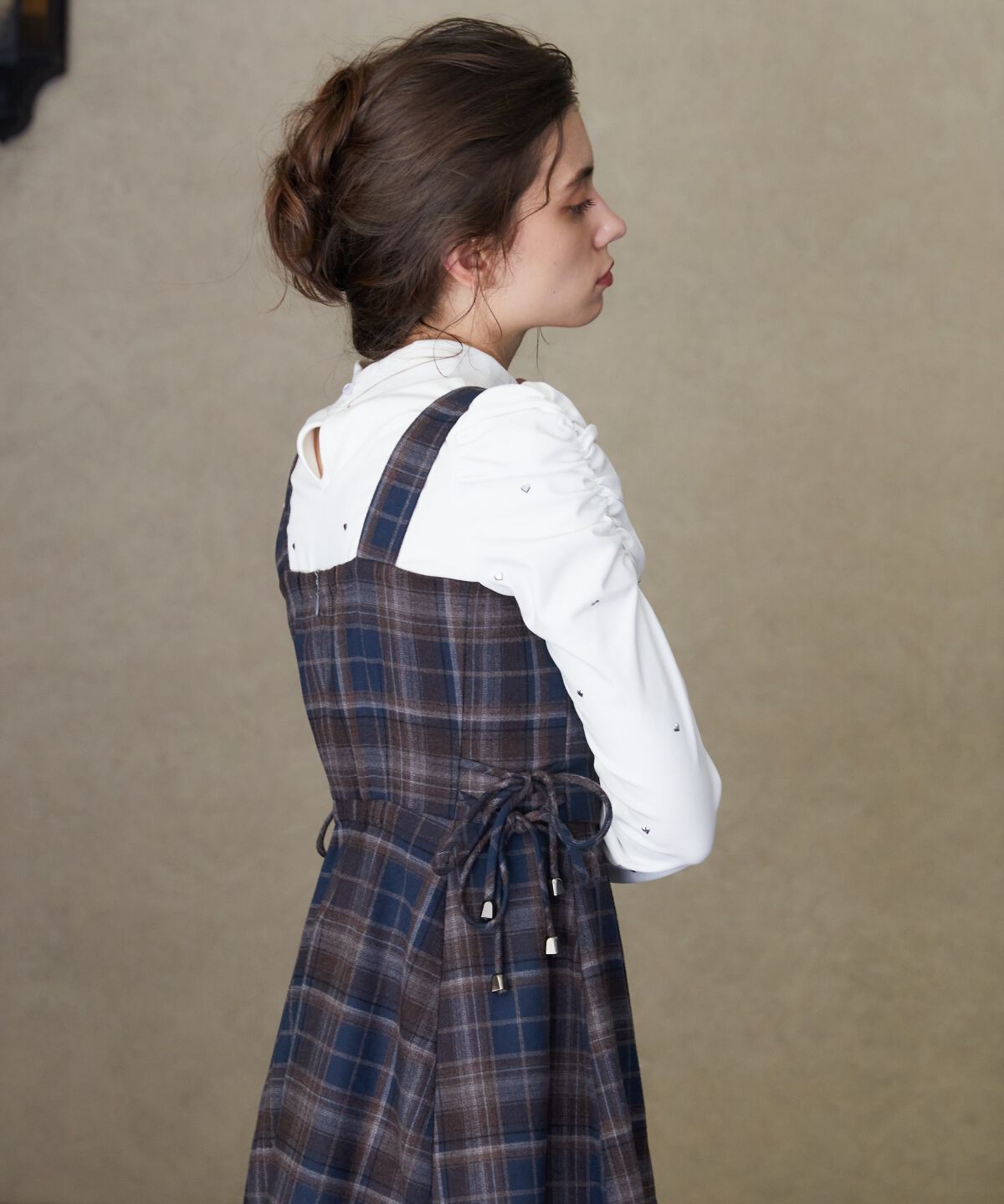 REDYAZEL「チェックサイドダブルリボンワンピース」|ワンピース|