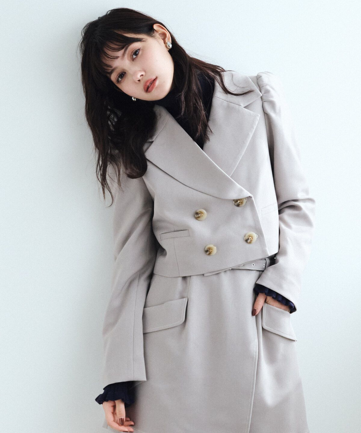 REDYAZEL「ウーリッシュショートダブルジャケット」|テーラードジャケット|