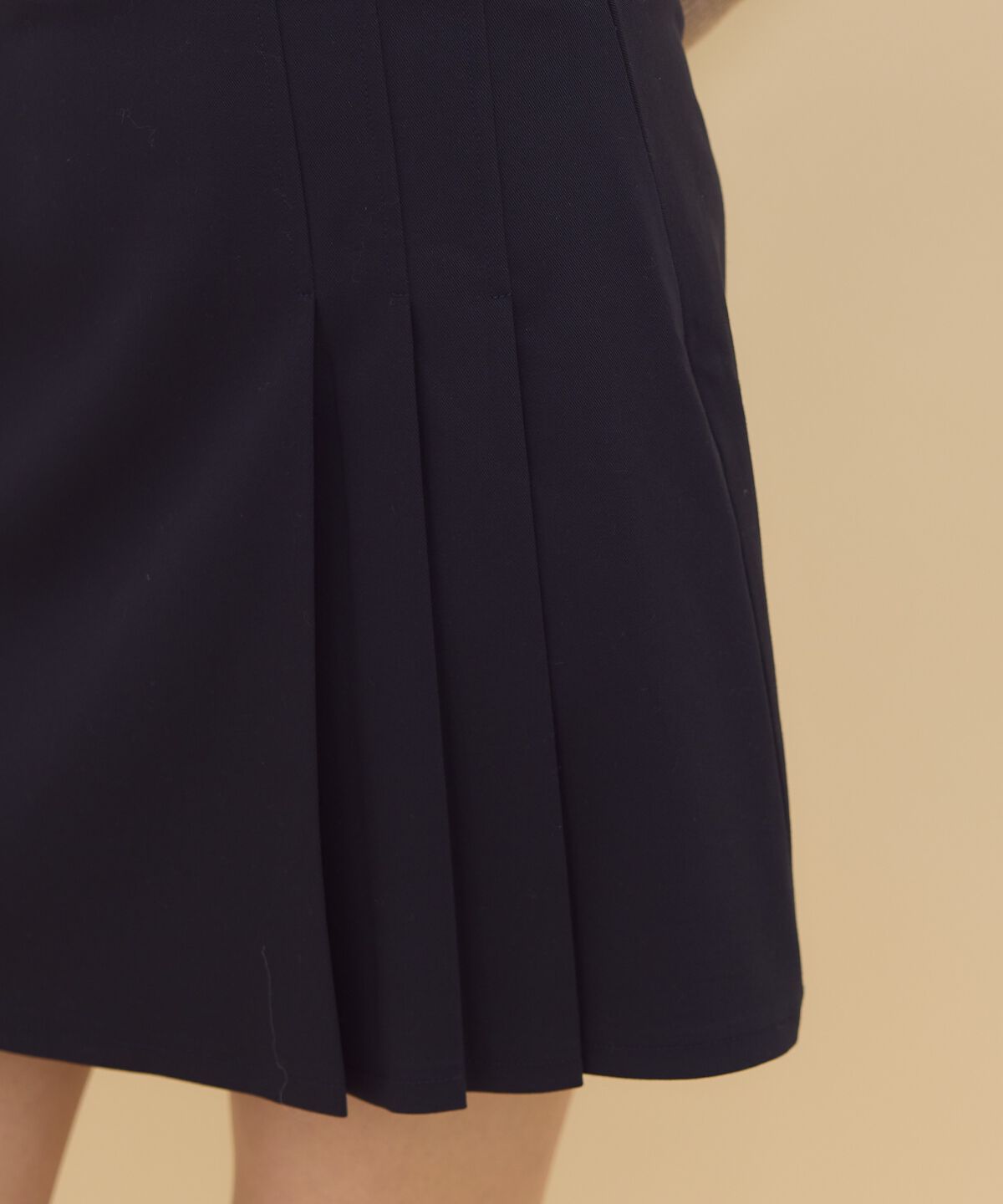 REDYAZEL「ハイウエストアシメプリーツミニスカート」|フレア|