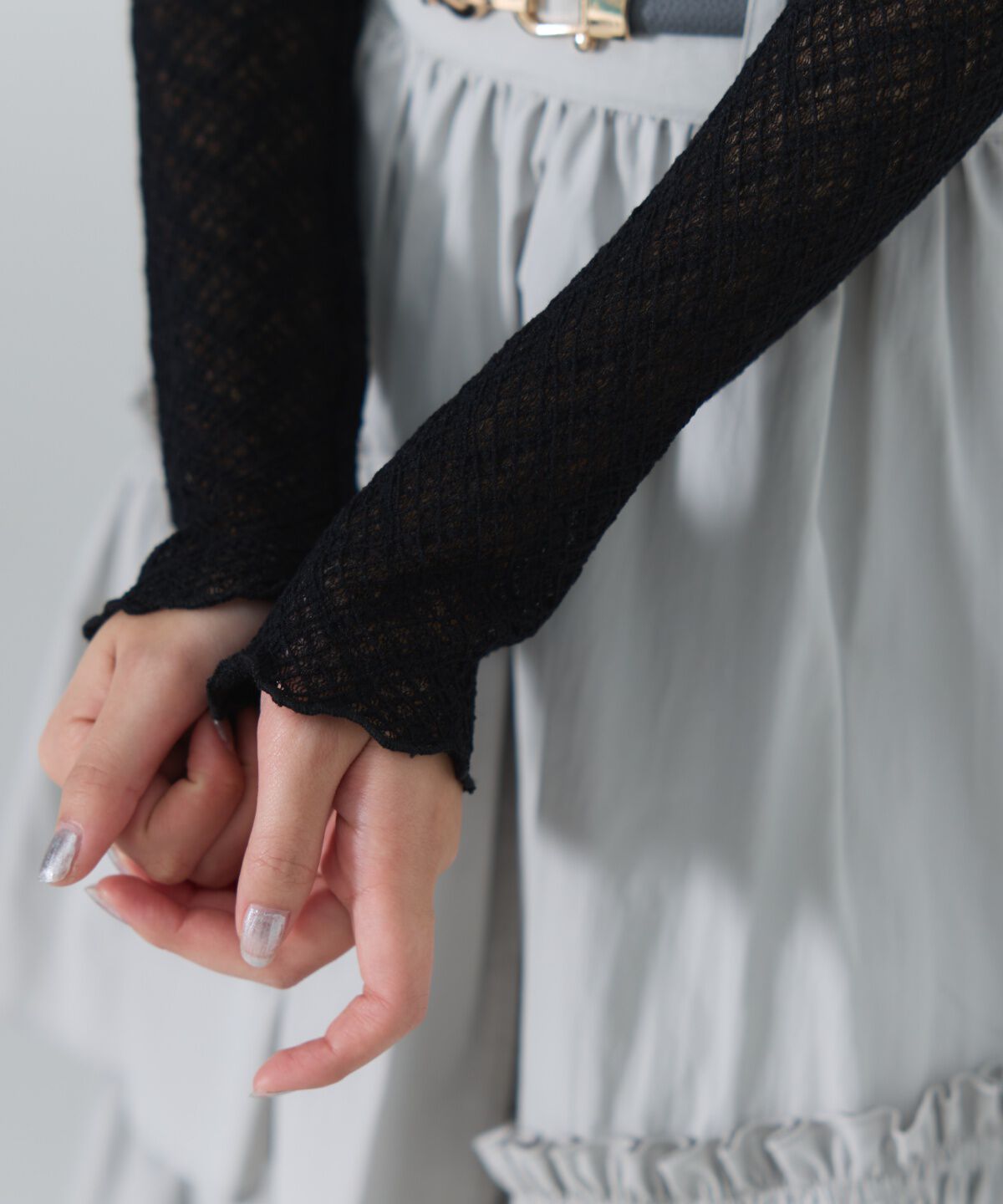 REDYAZEL「チェックレースハイネックトップス」|Tシャツ・カットソー|